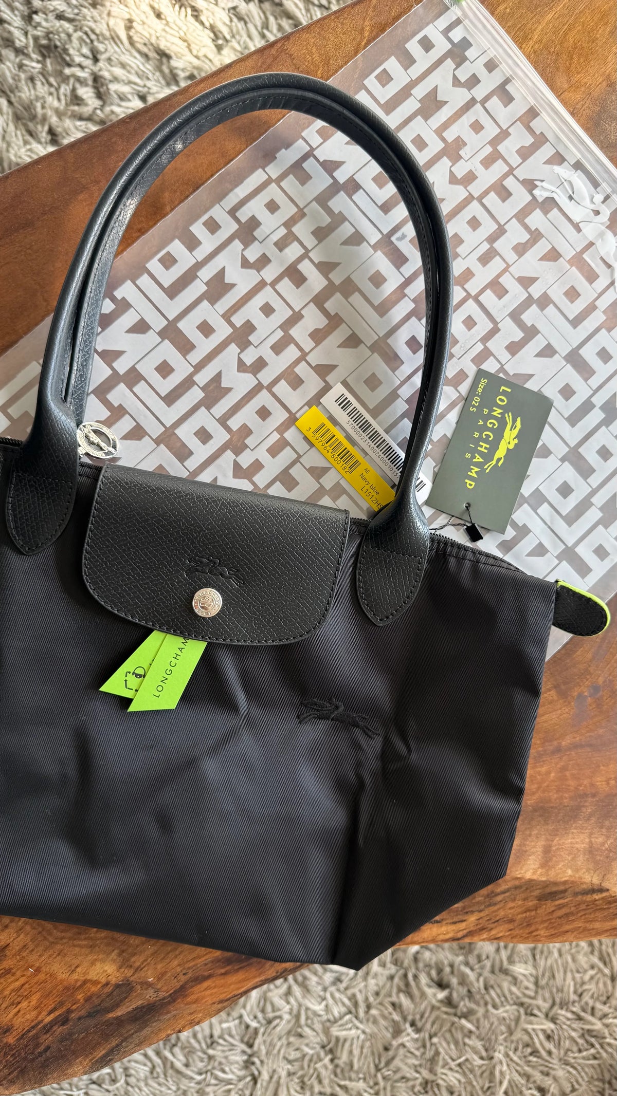 Longchamp Nakışlı Siyah