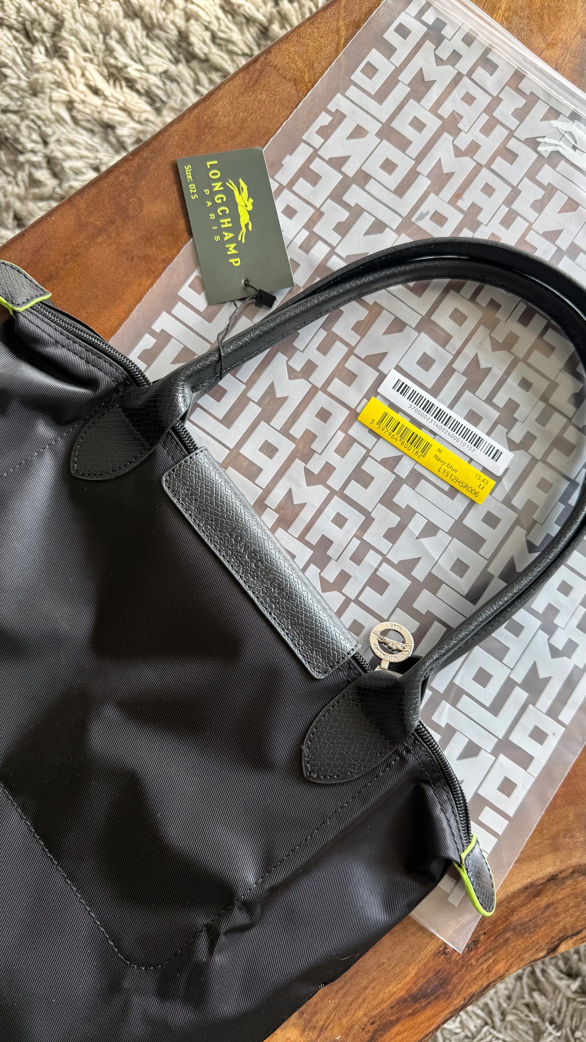 Longchamp Nakışlı Siyah